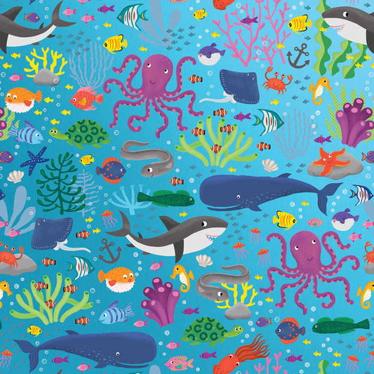 Ocean Friends Kids Gift Wrap by Present Paper