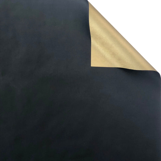 Two-Sided Black Gold Kraft Gift Wrap by Present Paper