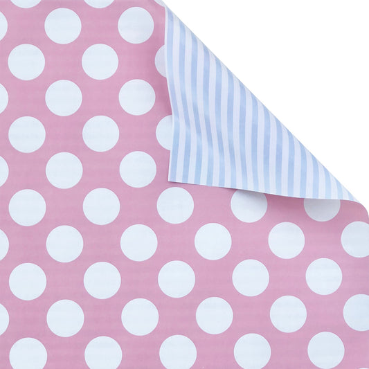 Two-Sided Pastel Pink Blue Gift Wrap by Present Paper