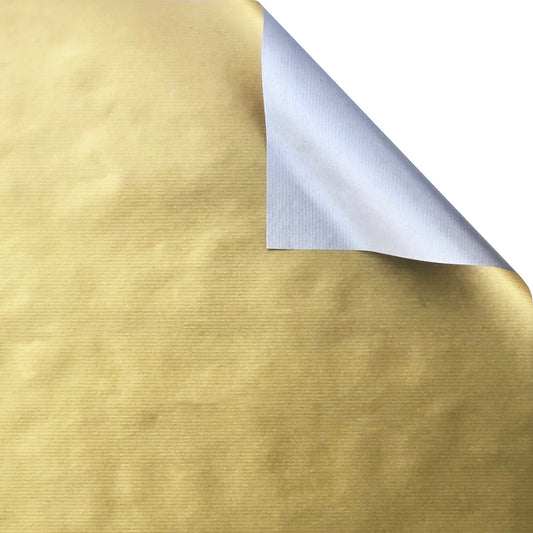 Two-Sided Gold Silver Kraft Gift Wrap by Present Paper