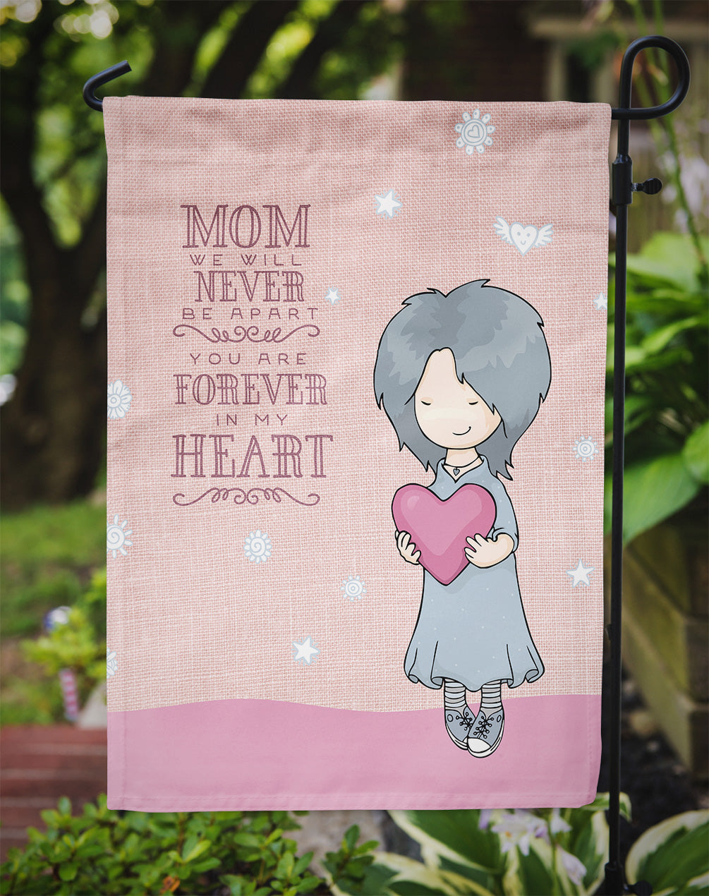 Mom Forever in My Heart Flag Garden Size BB5415GF by Caroline's Treasures