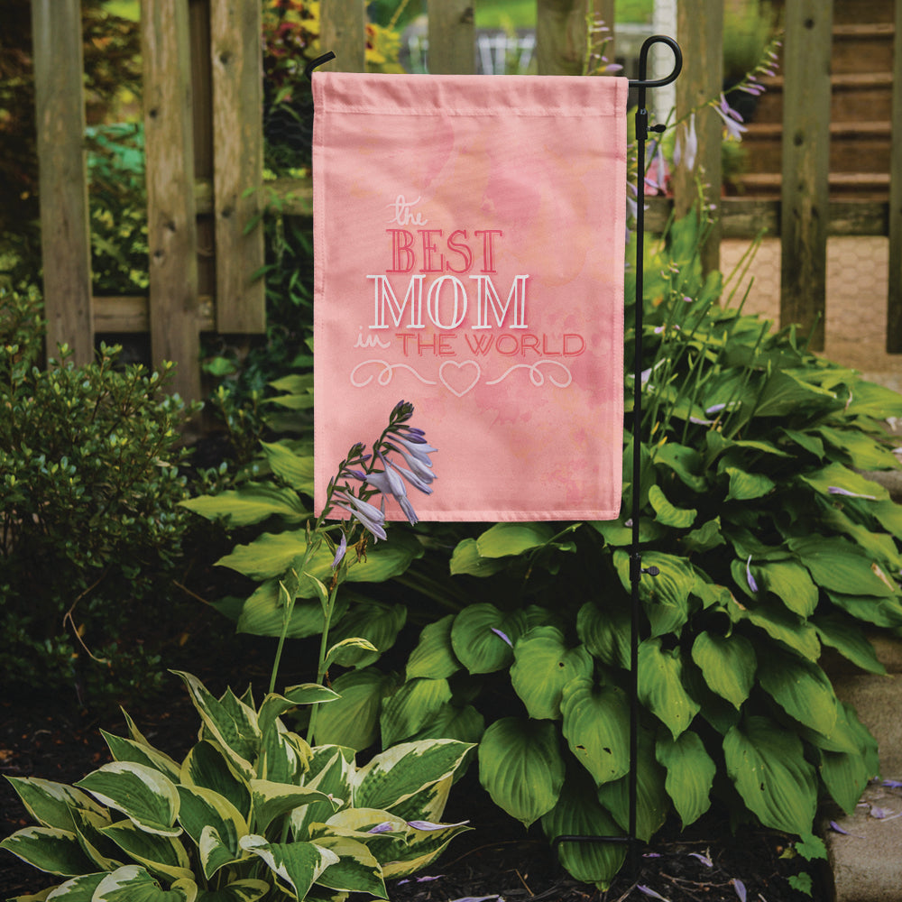 The Best Mom in the World Pink Flag Garden Size BB5419GF by Caroline's Treasures