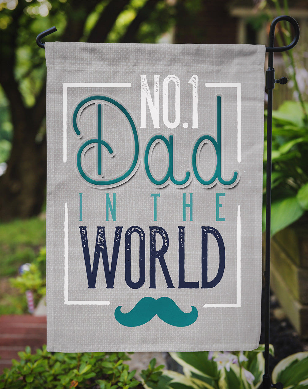 No 1 Dad in the World Flag Garden Size BB5427GF by Caroline's Treasures