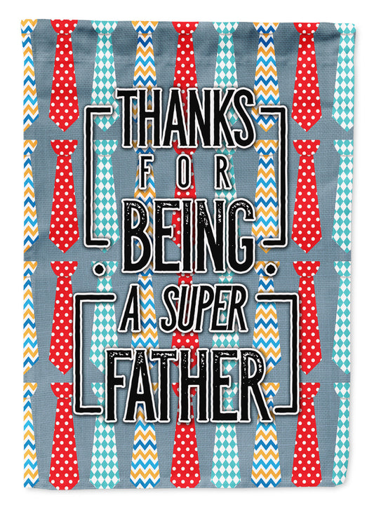 Thanks Super Father Flag Garden Size BB5435GF by Caroline's Treasures