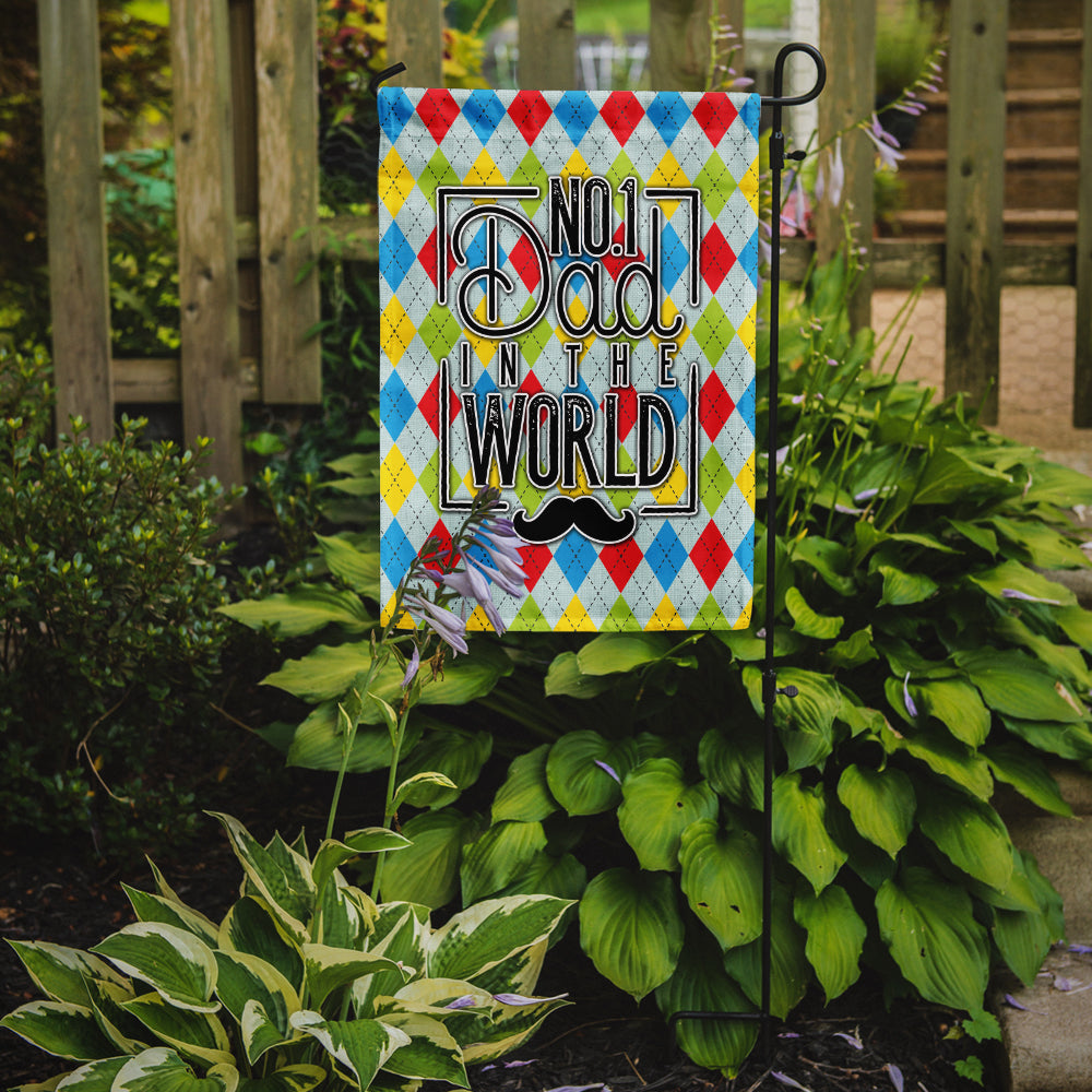 No 1 Dad in the World Argyle Flag Garden Size BB5441GF by Caroline's Treasures