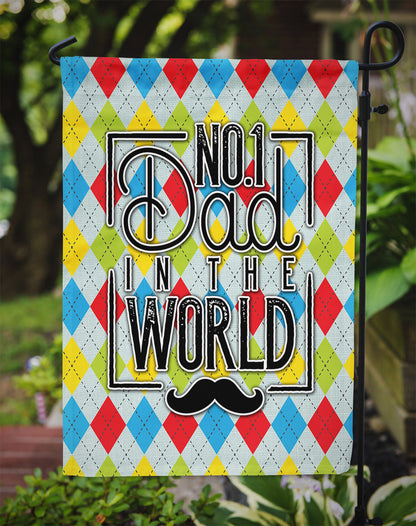 No 1 Dad in the World Argyle Flag Garden Size BB5441GF by Caroline's Treasures