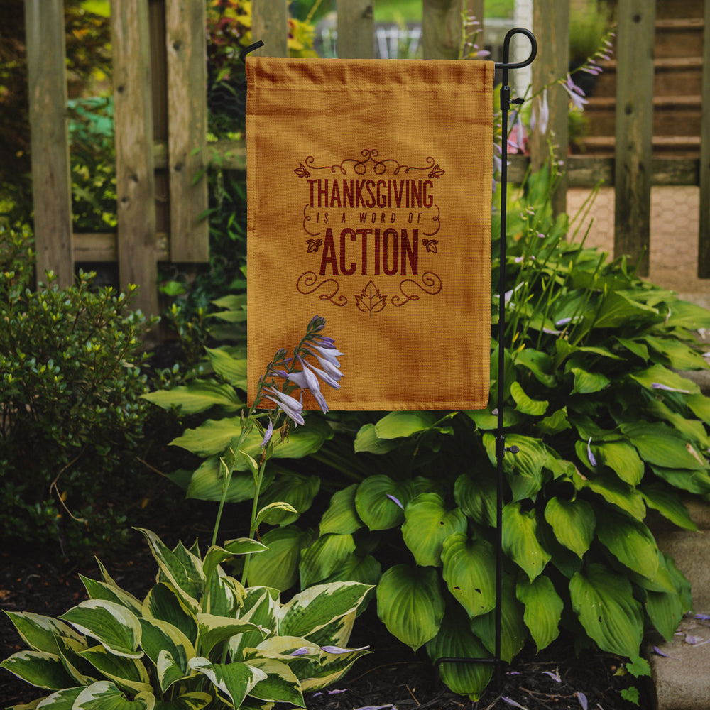 Thanksgiving is Action Flag Garden Size BB5458GF by Caroline's Treasures