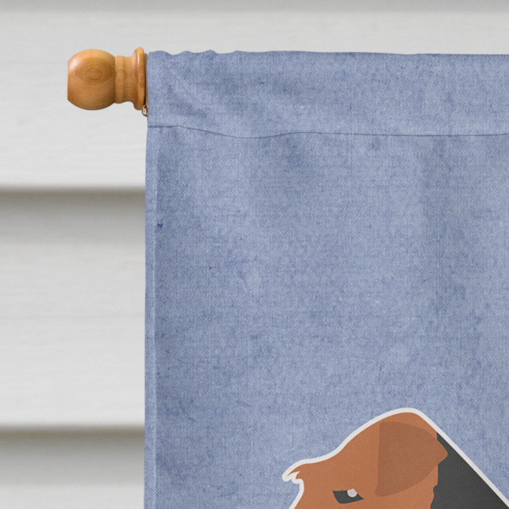 Welsh Terrier Welcome Flag Canvas House Size BB5489CHF by Caroline's Treasures