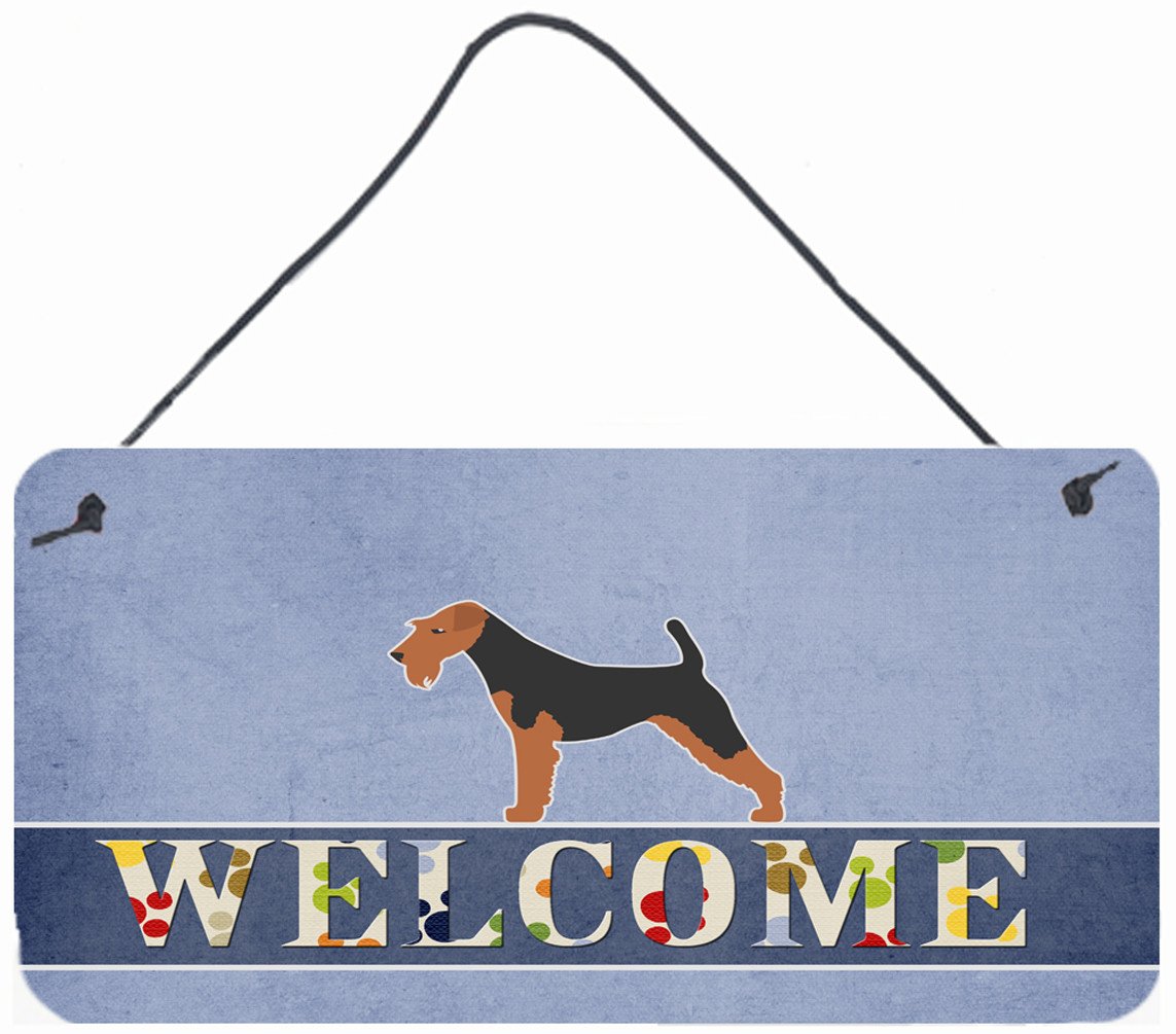 Welsh Terrier Welcome Wall or Door Hanging Prints BB5489DS812 by Caroline's Treasures