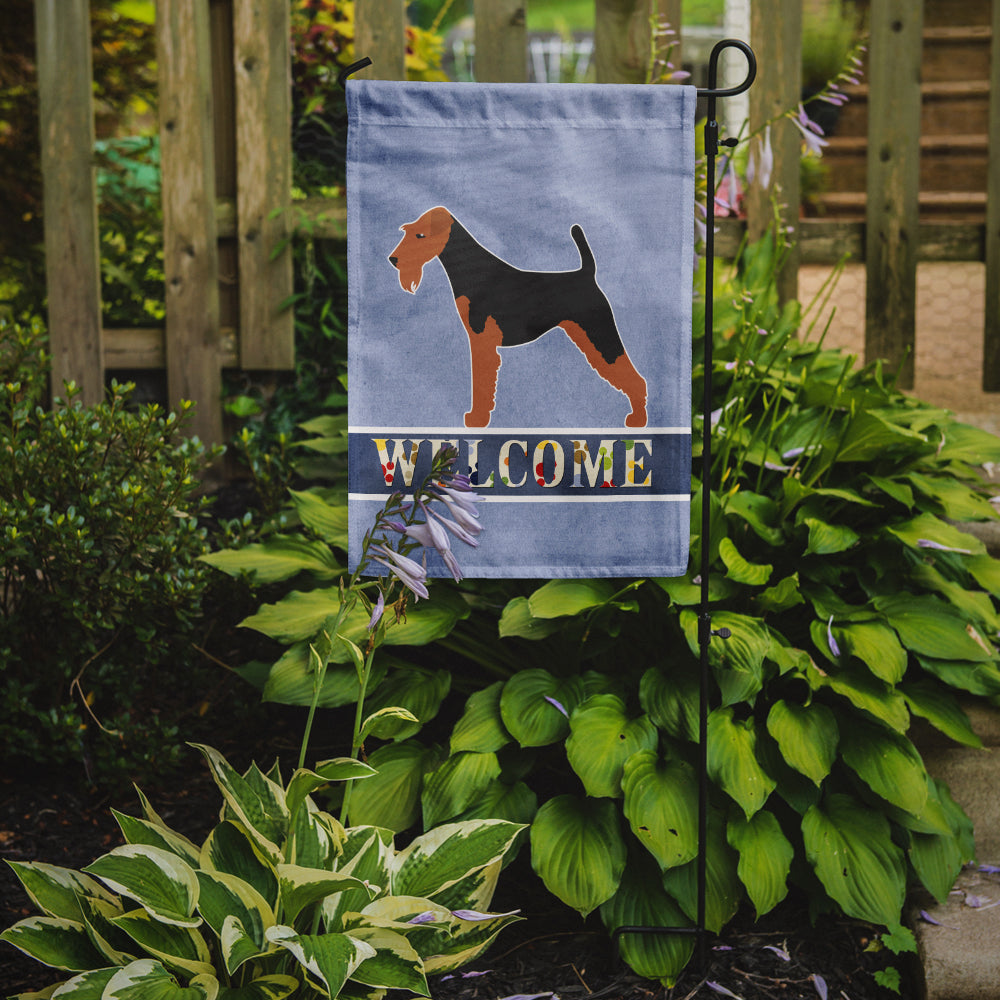 Welsh Terrier Welcome Flag Garden Size BB5489GF by Caroline's Treasures