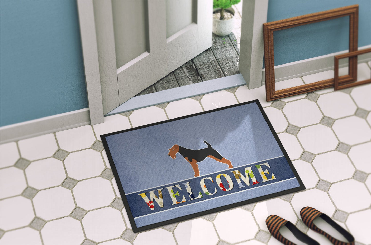 Welsh Terrier Welcome Indoor or Outdoor Mat 24x36 BB5489JMAT by Caroline's Treasures