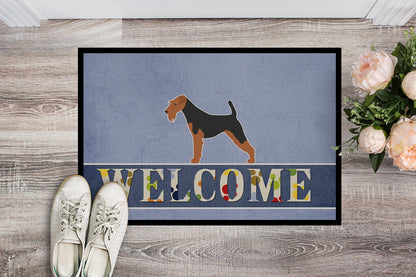 Welsh Terrier Welcome Indoor or Outdoor Mat 18x27 BB5489MAT by Caroline's Treasures