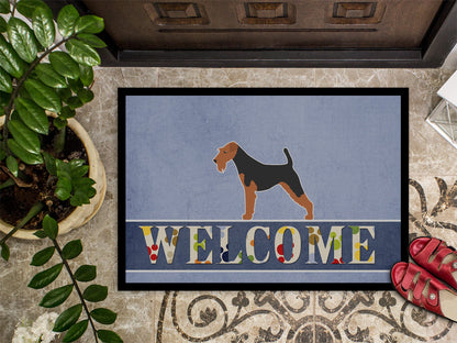 Welsh Terrier Welcome Indoor or Outdoor Mat 18x27 BB5489MAT by Caroline's Treasures