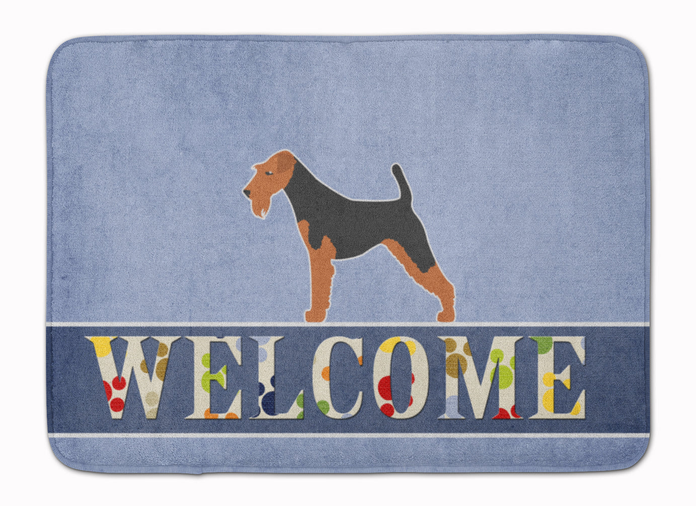 Welsh Terrier Welcome Machine Washable Memory Foam Mat BB5489RUG by Caroline's Treasures