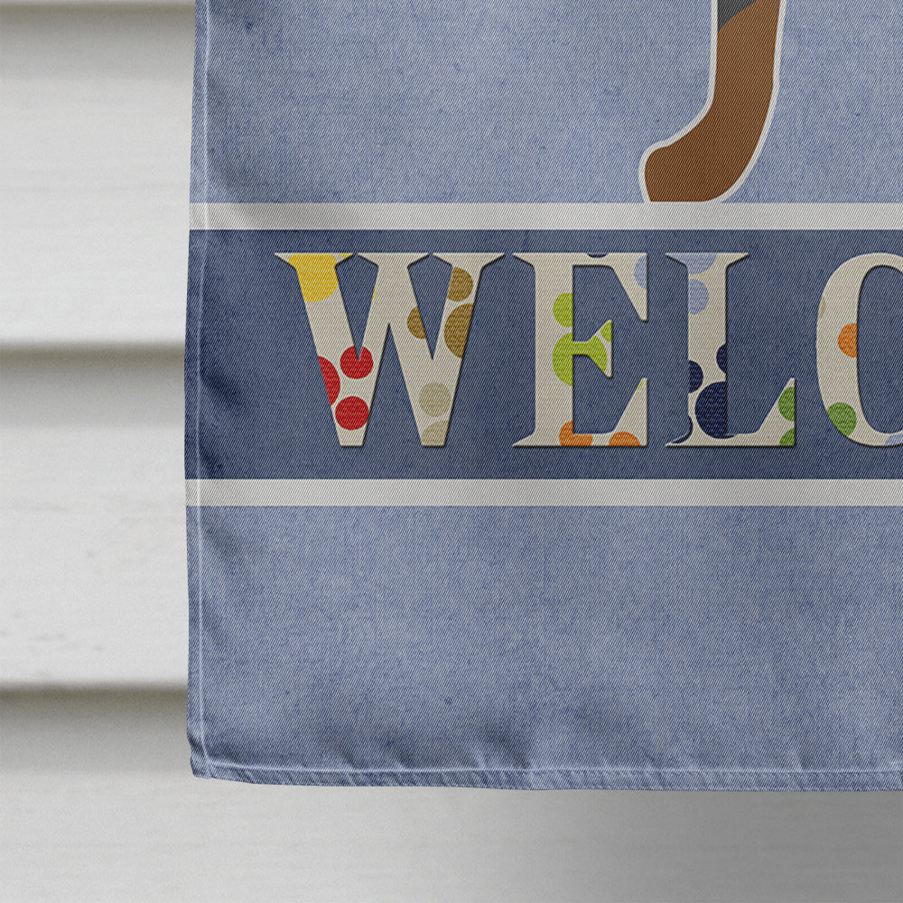 Toy Fox Terrier Welcome Flag Canvas House Size BB5491CHF by Caroline's Treasures