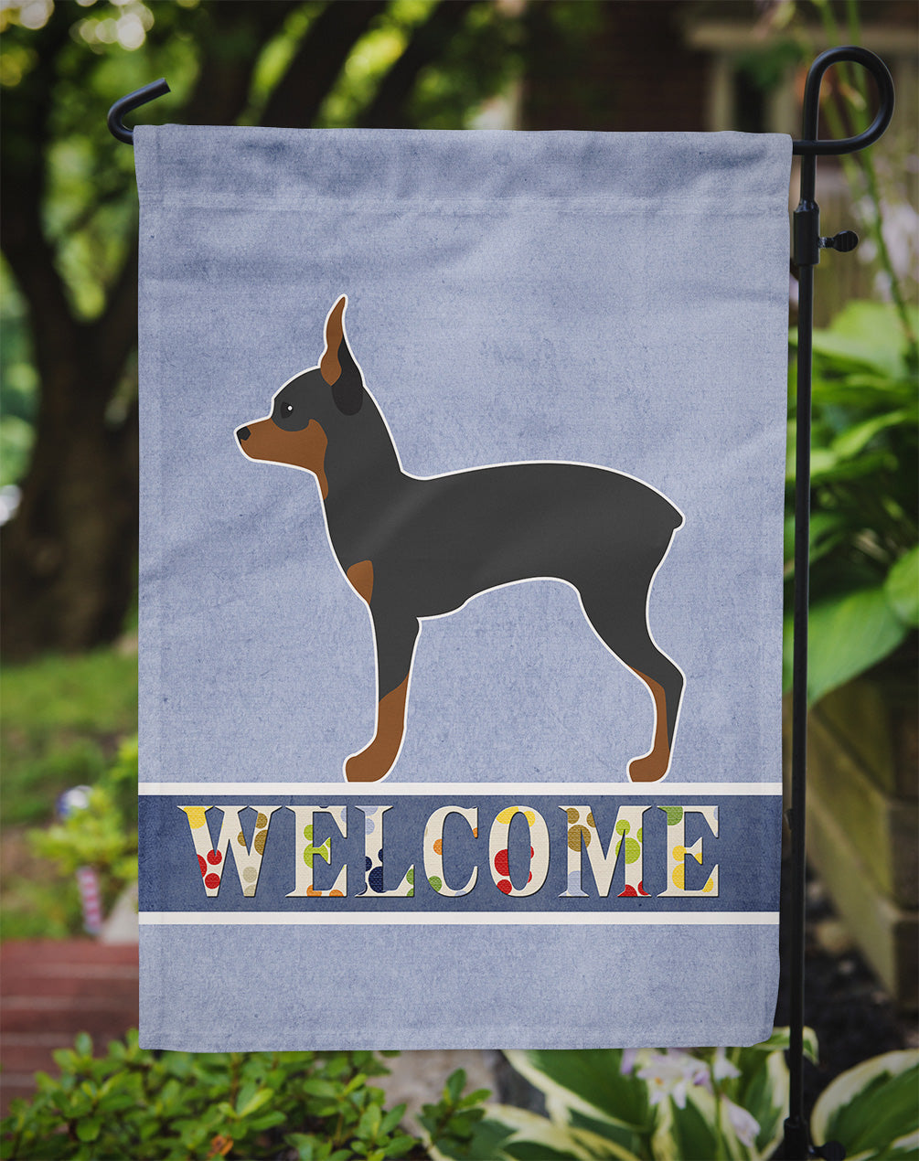 Toy Fox Terrier Welcome Flag Garden Size BB5491GF by Caroline's Treasures