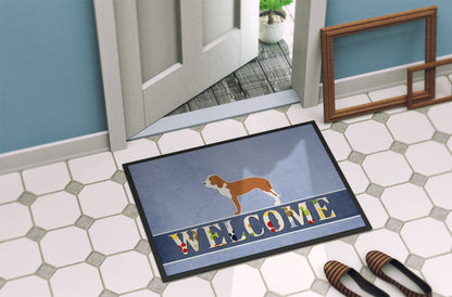 Spanish Hound Welcome Indoor or Outdoor Mat 24x36 BB5495JMAT by Caroline's Treasures