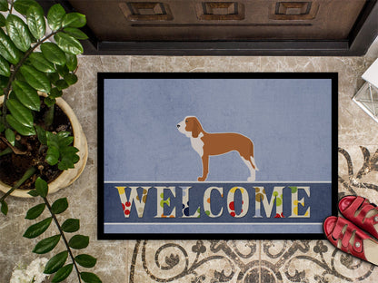 Spanish Hound Welcome Indoor or Outdoor Mat 18x27 BB5495MAT by Caroline's Treasures