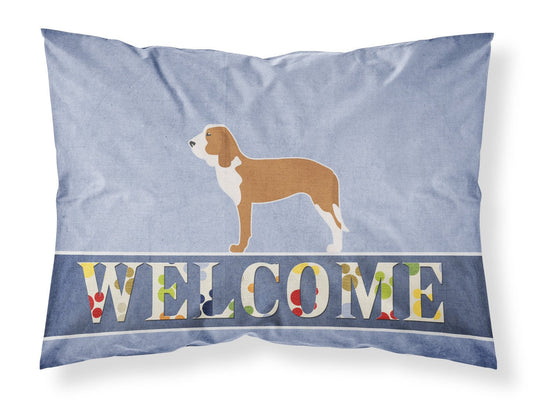 Spanish Hound Welcome Fabric Standard Pillowcase BB5495PILLOWCASE by Caroline's Treasures