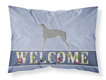 Scottish Deerhound Welcome Fabric Standard Pillowcase BB5500PILLOWCASE by Caroline's Treasures