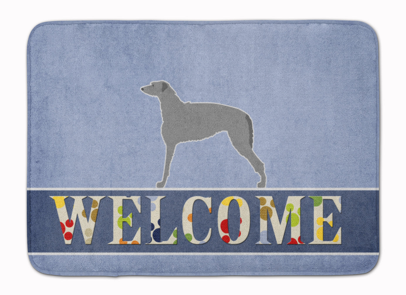 Scottish Deerhound Welcome Machine Washable Memory Foam Mat BB5500RUG by Caroline's Treasures