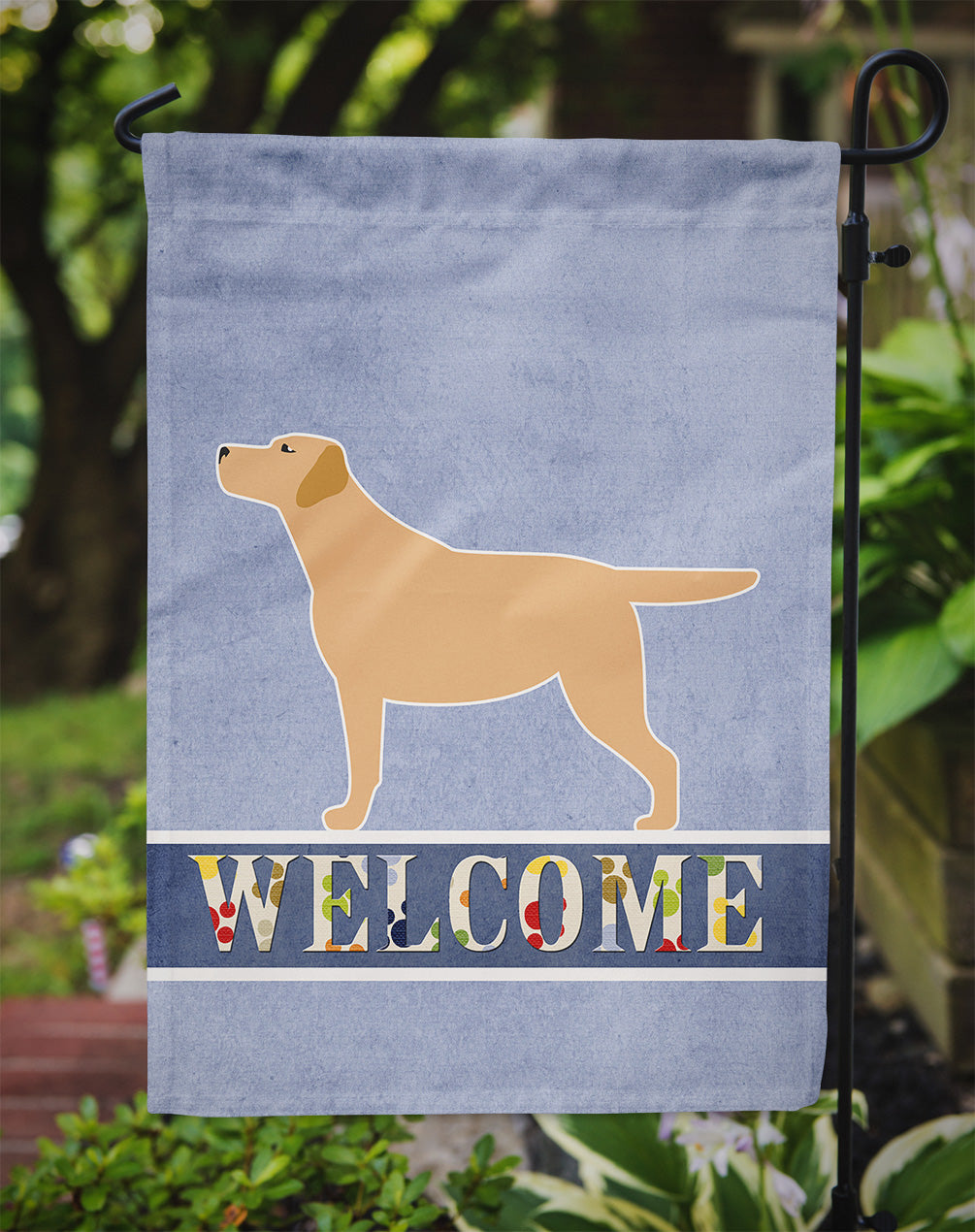 Yellow Labrador Retriever Welcome Flag Garden Size BB5501GF by Caroline's Treasures