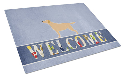 Yellow Labrador Retriever Welcome Glass Cutting Board Large BB5501LCB by Caroline's Treasures