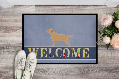 Yellow Labrador Retriever Welcome Indoor or Outdoor Mat 18x27 BB5501MAT by Caroline's Treasures