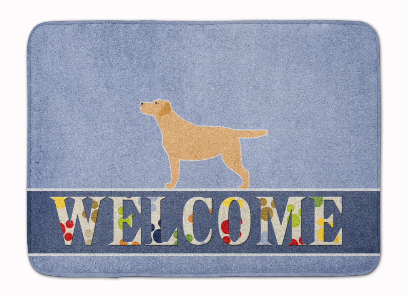 Yellow Labrador Retriever Welcome Machine Washable Memory Foam Mat BB5501RUG by Caroline's Treasures