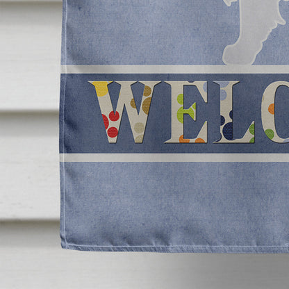 Welsh Springer Spaniel Welcome Flag Canvas House Size BB5504CHF by Caroline's Treasures