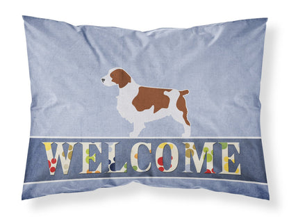 Welsh Springer Spaniel Welcome Fabric Standard Pillowcase BB5504PILLOWCASE by Caroline's Treasures