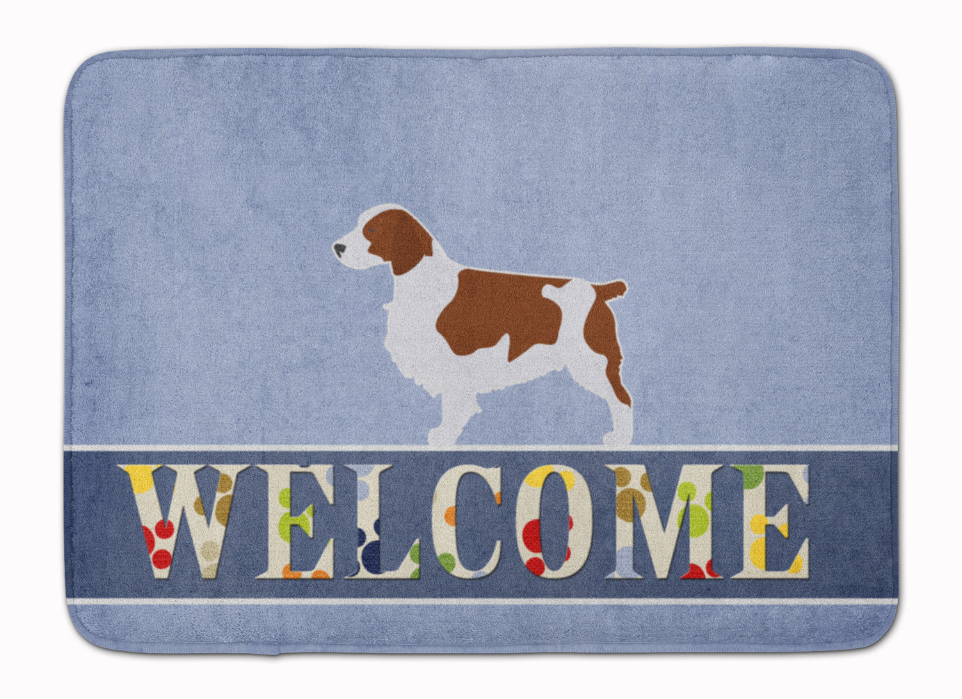 Welsh Springer Spaniel Welcome Machine Washable Memory Foam Mat BB5504RUG by Caroline's Treasures