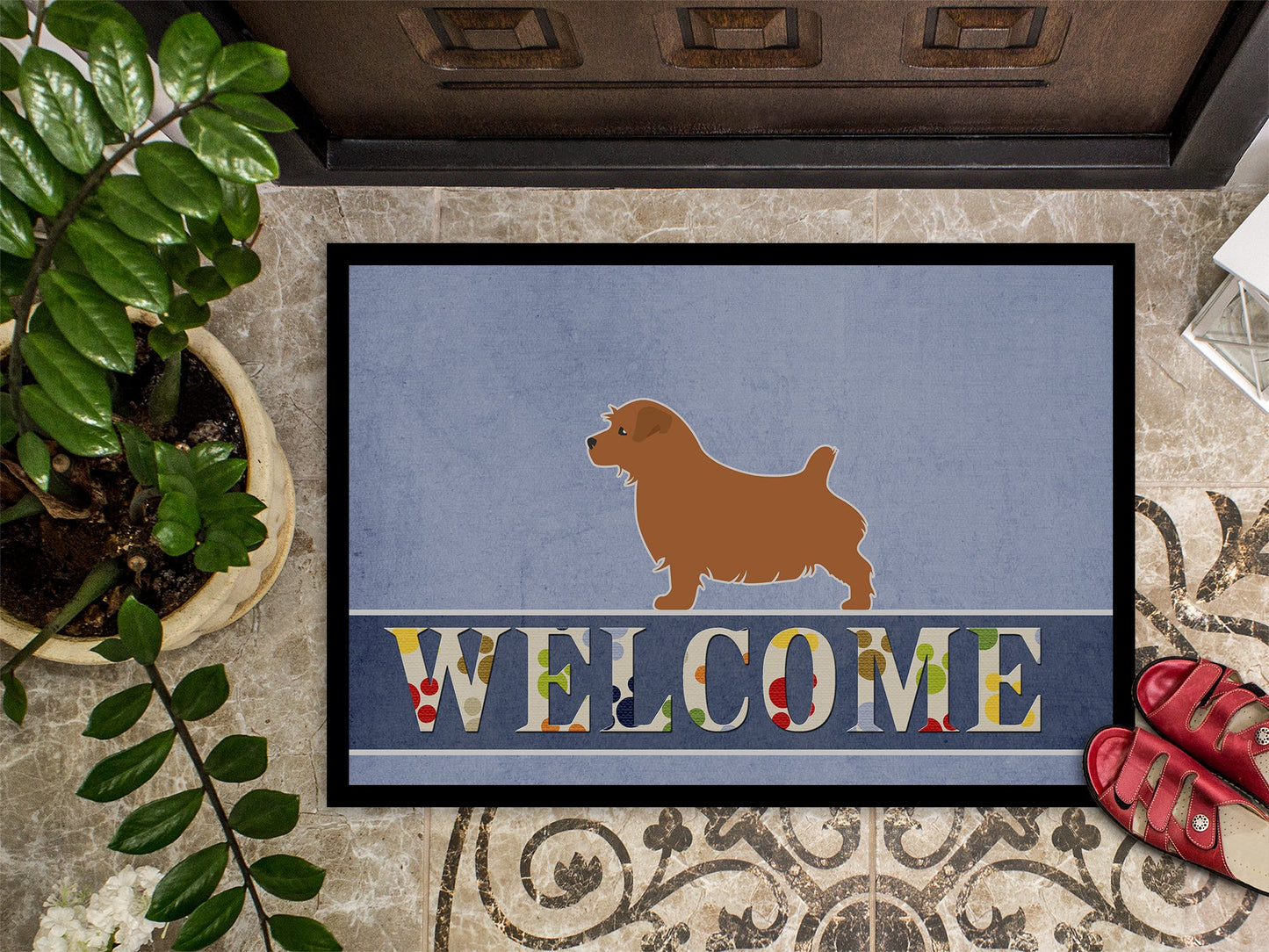 Norfolk Terrier Welcome Indoor or Outdoor Mat 18x27 BB5513MAT by Caroline's Treasures