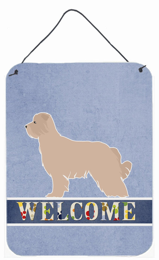 Pyrenean Shepherd Welcome Wall or Door Hanging Prints BB5522DS1216 by Caroline's Treasures