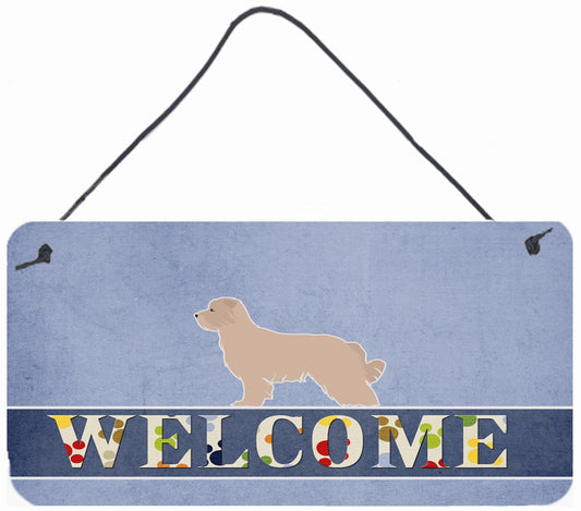 Pyrenean Shepherd Welcome Wall or Door Hanging Prints BB5522DS812 by Caroline's Treasures