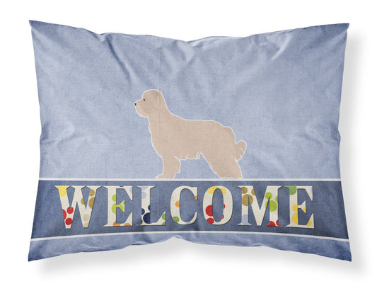 Pyrenean Shepherd Welcome Fabric Standard Pillowcase BB5522PILLOWCASE by Caroline's Treasures