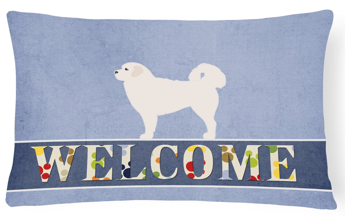 Polish Tatra Sheepdog Welcome Canvas Fabric Decorative Pillow BB5531PW1216 by Caroline's Treasures