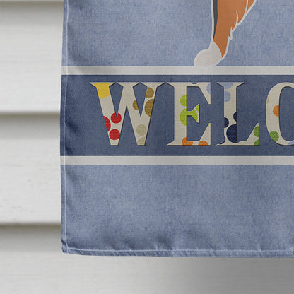 Sheltie/Shetland Sheepdog Welcome Flag Canvas House Size BB5534CHF by Caroline's Treasures