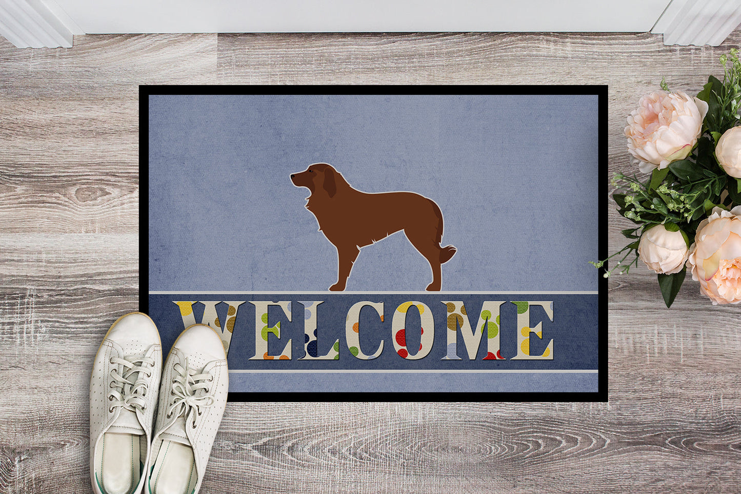 Portuguese Sheepdog Dog Welcome Indoor or Outdoor Mat 18x27 BB5535MAT by Caroline's Treasures