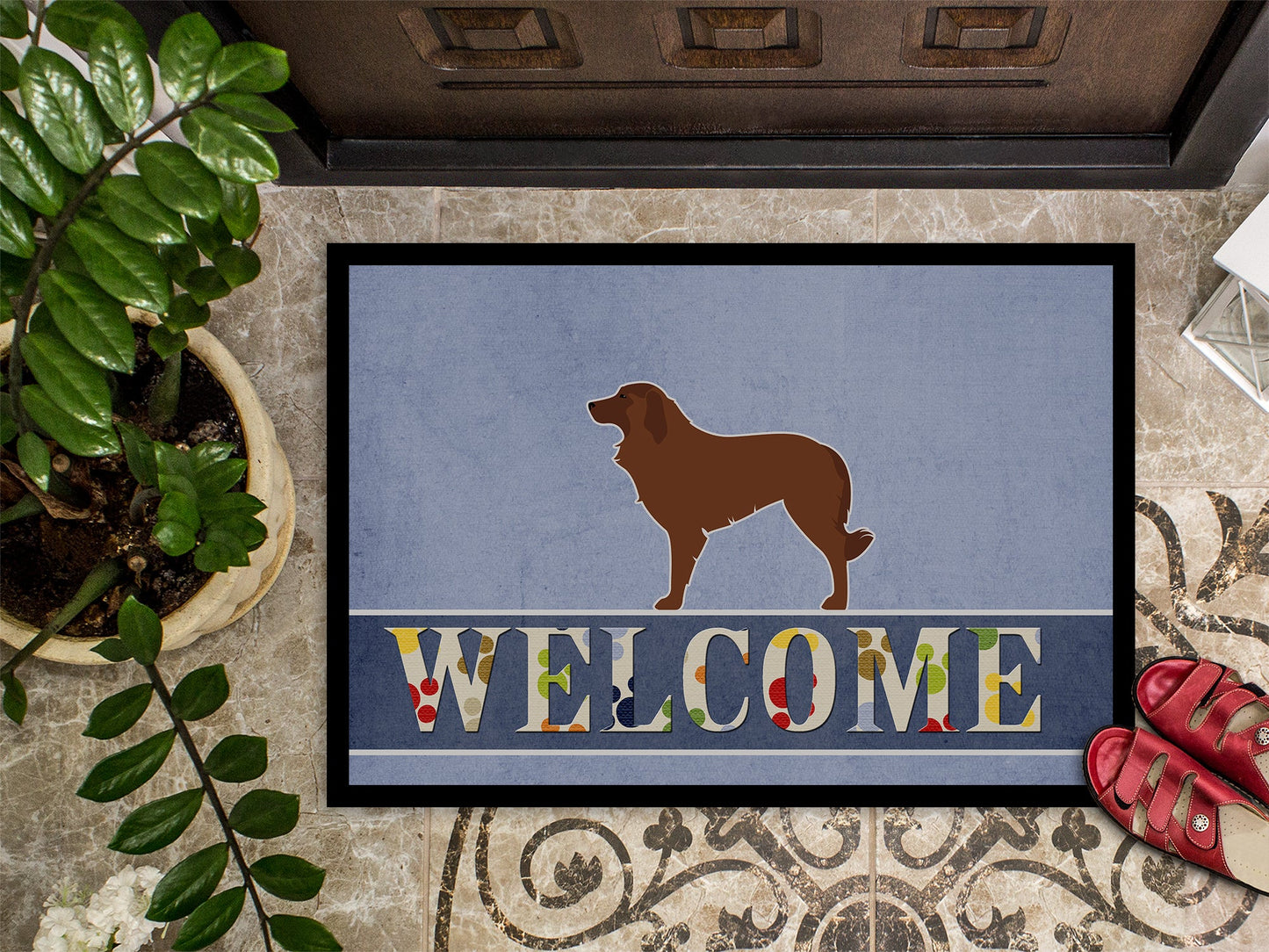 Portuguese Sheepdog Dog Welcome Indoor or Outdoor Mat 18x27 BB5535MAT by Caroline's Treasures