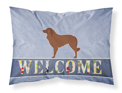 Portuguese Sheepdog Dog Welcome Fabric Standard Pillowcase BB5535PILLOWCASE by Caroline's Treasures