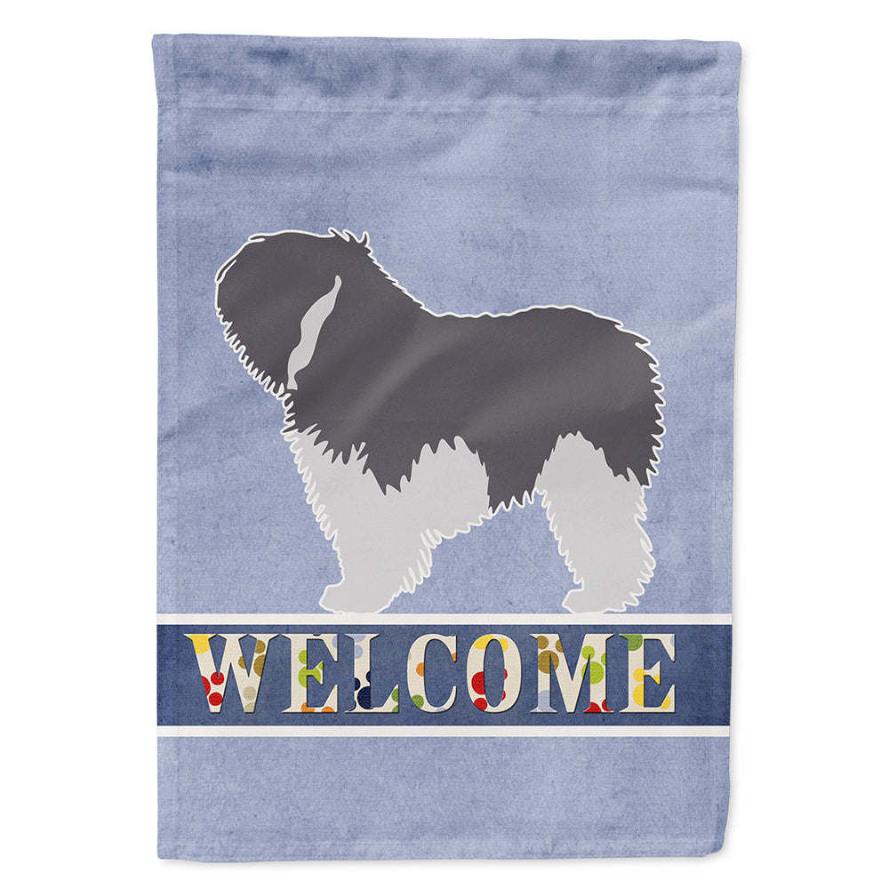 Polish Lowland Sheepdog Dog Welcome Flag Canvas House Size BB5536CHF by Caroline's Treasures