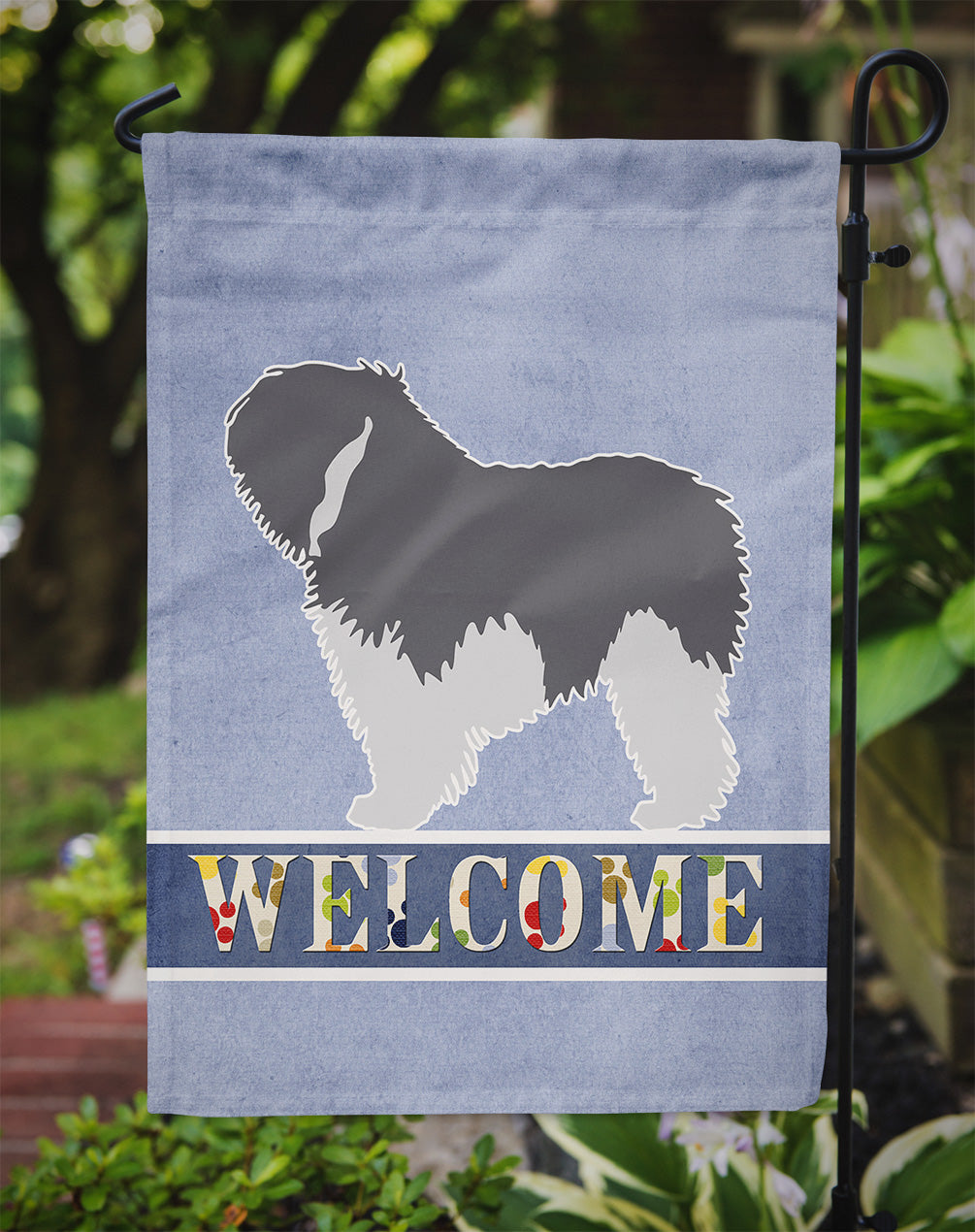 Polish Lowland Sheepdog Dog Welcome Flag Garden Size BB5536GF by Caroline's Treasures