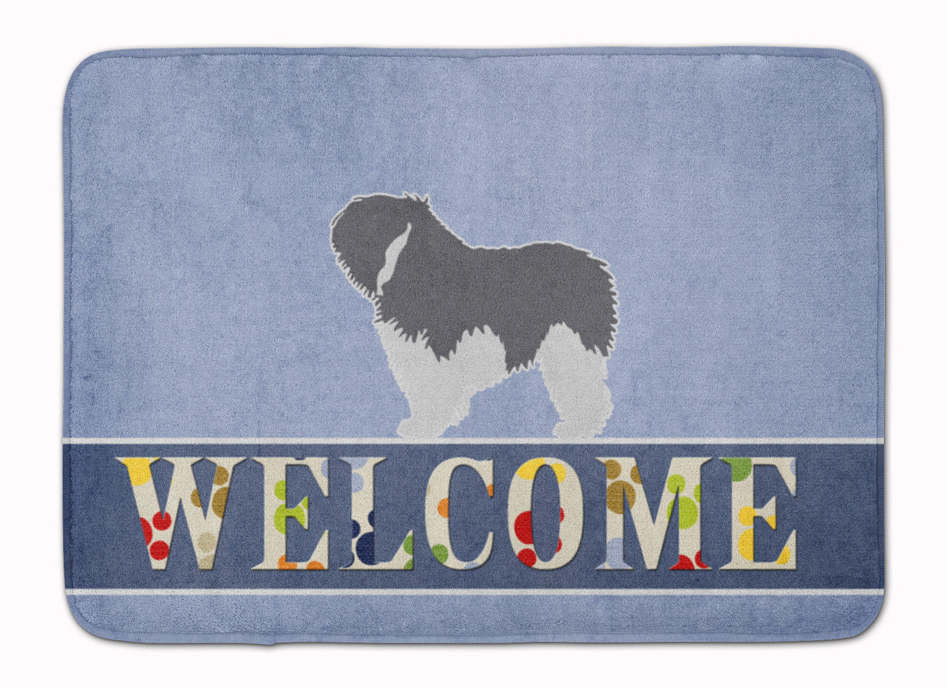 Polish Lowland Sheepdog Dog Welcome Machine Washable Memory Foam Mat BB5536RUG by Caroline's Treasures