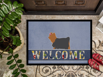 Yorkshire Terrier Yorkie Welcome Indoor or Outdoor Mat 18x27 BB5538MAT by Caroline's Treasures