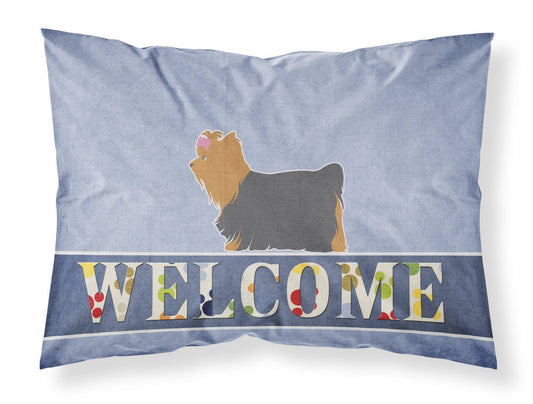 Yorkshire Terrier Yorkie Welcome Fabric Standard Pillowcase BB5538PILLOWCASE by Caroline's Treasures