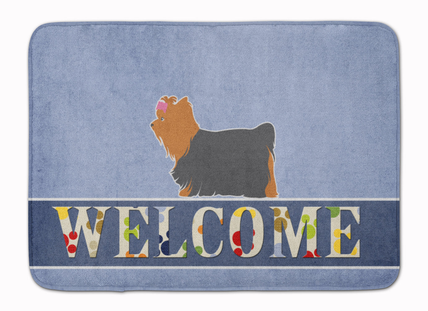 Yorkshire Terrier Yorkie Welcome Machine Washable Memory Foam Mat BB5538RUG by Caroline's Treasures