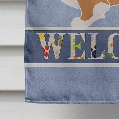 Pekingese Welcome Flag Canvas House Size BB5542CHF by Caroline's Treasures