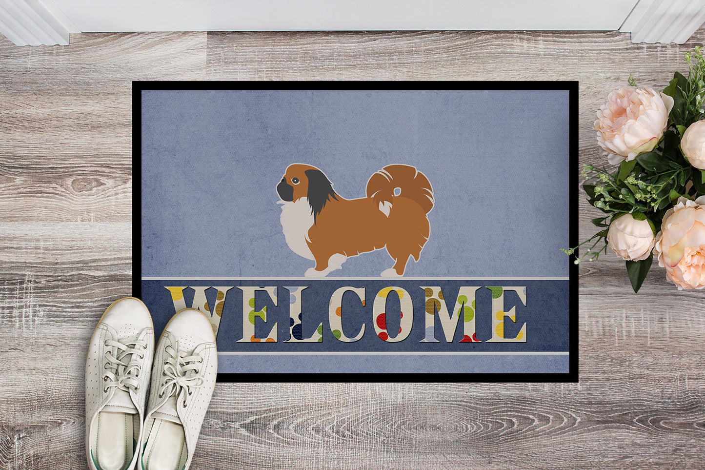 Pekingese Welcome Indoor or Outdoor Mat 18x27 BB5542MAT by Caroline's Treasures