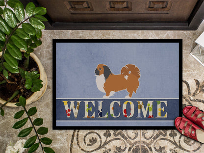 Pekingese Welcome Indoor or Outdoor Mat 18x27 BB5542MAT by Caroline's Treasures